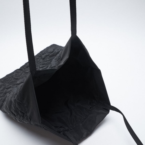 Reversible black tote bag - Picture 3 of 4